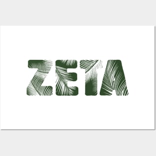 Zeta Leaf Letters Posters and Art